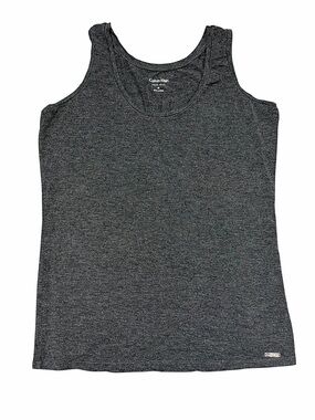 Calvin Klein Dark Heather Gray Scoop Neck Tank Size Medium